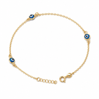 Three evil eye bracelet