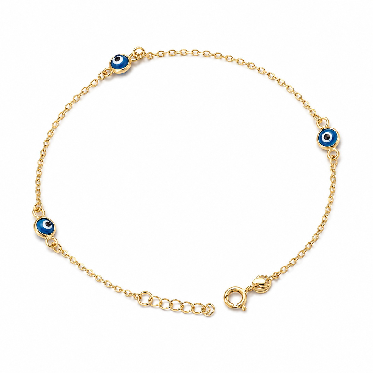 Three evil eye bracelet