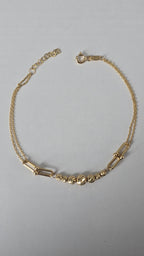 Pulsera de bolas Tiffany con cuentas talladas con diamante en oro italiano de 18 quilates