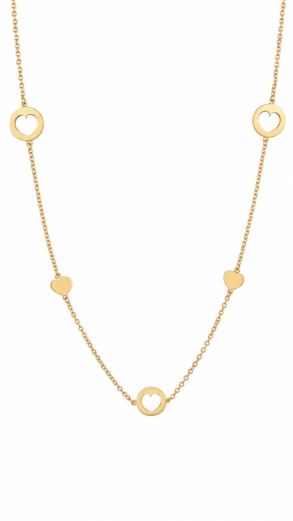Necklace with hearts