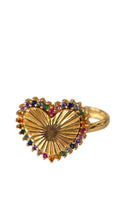Anillo corazón arcoíris