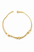 Pulsera de bolas Tiffany con cuentas talladas con diamante en oro italiano de 18 quilates