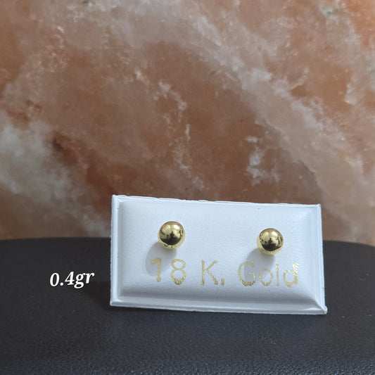 Zarcillos de bola de 0.4gr
