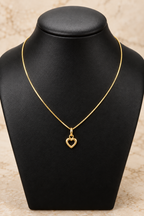 Collar con Dije de Corazón – oro sólido de 18 kilates