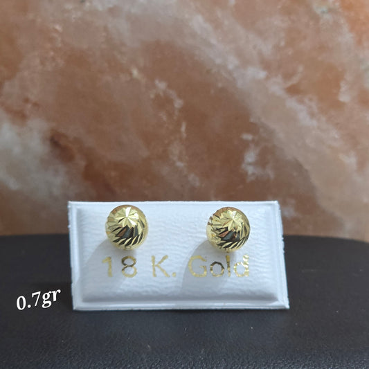 Zarcillos de bola diamantada de 0.7gr