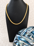 rope chain necklace – solid 18k gold