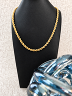 rope chain necklace – solid 18k gold